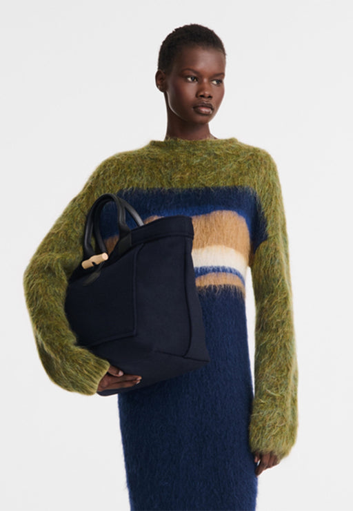 Sac a main Longchamp Le roseau x gloverall 10327hii 006 MARINE