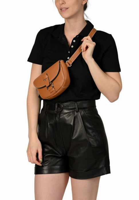 Sac bandouliere Mac douglas Magda Babel mini magda V91 CHATAIN