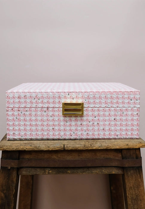 Accessoires Maison scarlett Louise Louise PPRS PIED POULE ROSE