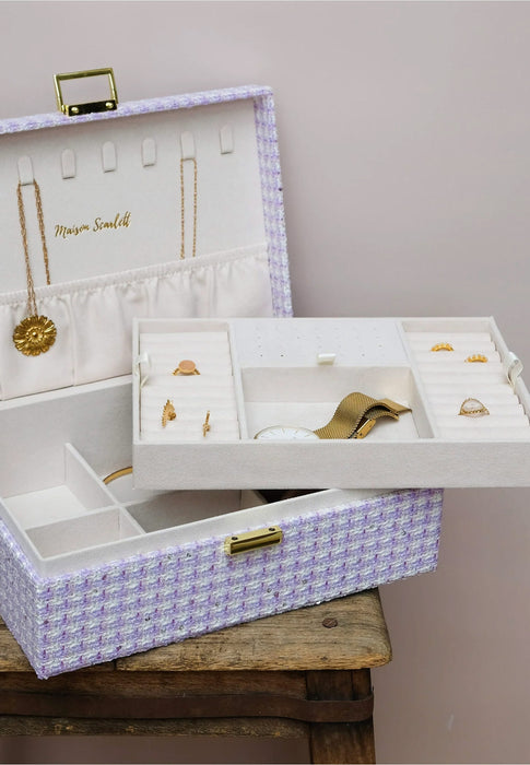 Accessoires Maison scarlett Louise Pprs pied poule rose PPRS PIED POULE ROSE