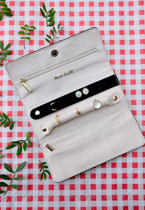 Pochette bijoux Maison scarlett Catherine Catherine VNOI NOIR