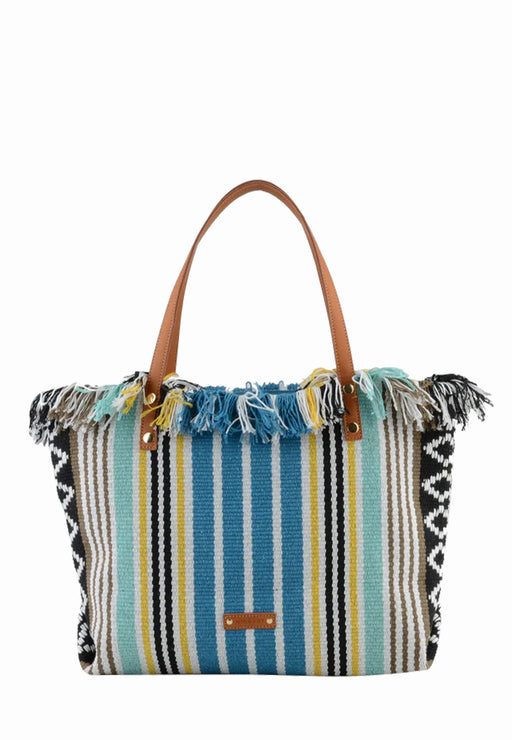 Sac a main Mia & joy Elsy Mj1671 RAYURES BLEU