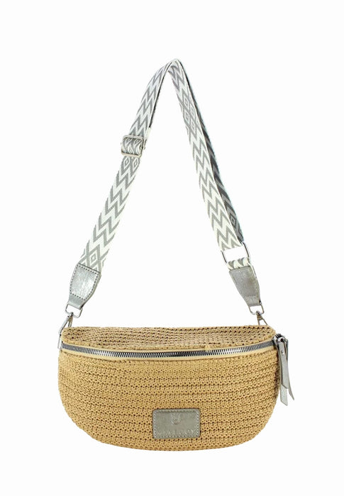 Sac banane Mia & joy Braddie paille Mj1709 ARGENT