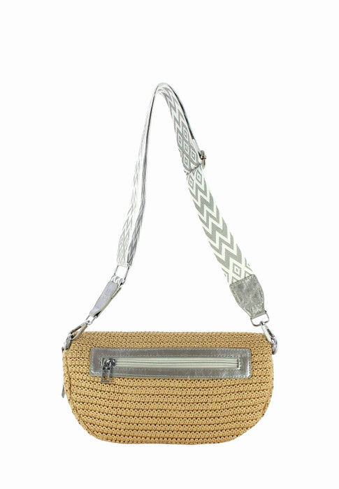 Sac banane Mia & joy Braddie paille Mj1709 ARGENT