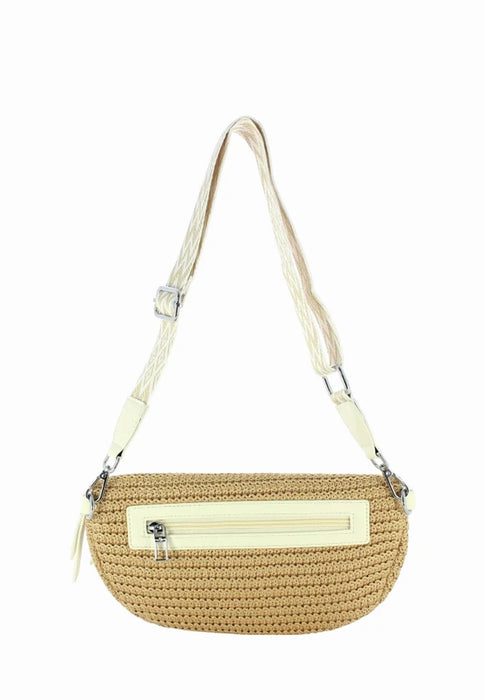 Sac banane Mia & joy Braddie paille Mj1709 BLANC