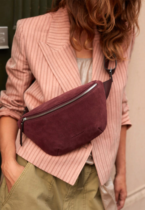 Sac banane Paul marius La banane La banane AUBERGINE VELOURS