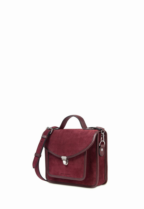 Sac bandouliere Paul marius Mademoiselle george Melle george AUBERGINE VELOURS