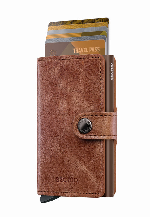 Porte cartes Secrid Miniwallet M-miniwallet VINTAGE COGNAC BROWN