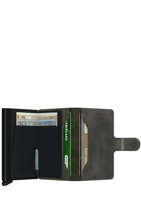 Porte cartes Secrid Miniwallet M-miniwallet VINTAGE OLIVE BLACK