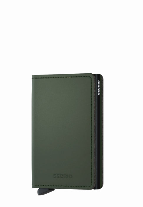 Porte cartes Secrid Miniwallet S-slimwallet MATTE GREEN BLACK