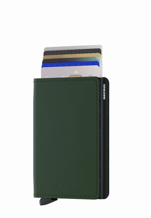 Porte cartes Secrid Miniwallet S-slimwallet MATTE GREEN BLACK