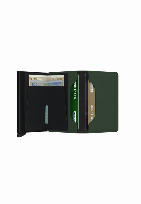 Porte cartes Secrid Miniwallet S-slimwallet MATTE GREEN BLACK