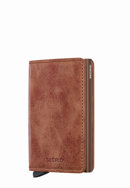 Porte cartes Secrid Miniwallet S-slimwallet VINTAGE COGNAC BROWN