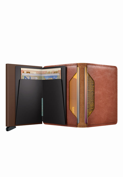 Porte cartes Secrid Miniwallet S-slimwallet VINTAGE COGNAC BROWN