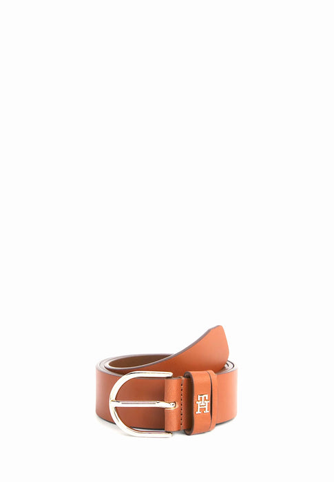 Tommy hilfiger Ceinture femme Th timeless Aw0aw15387gtu GTU NATURAL COGNAC