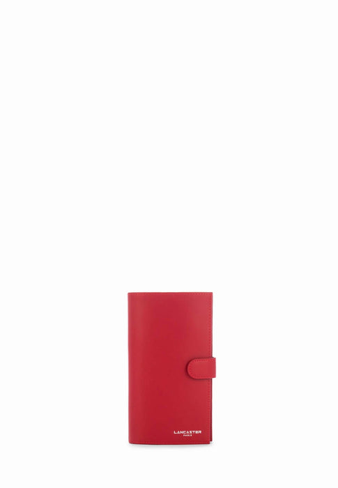 Lancaster Porte feuille Smooth Rouge ROUGE