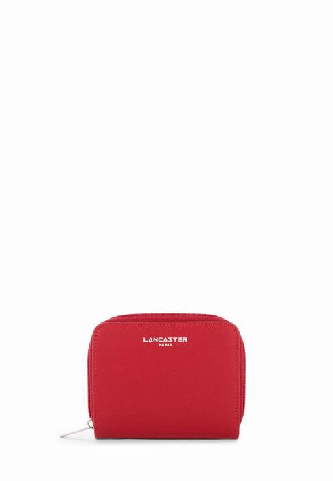 Lancaster Porte feuille Smooth ROUGE