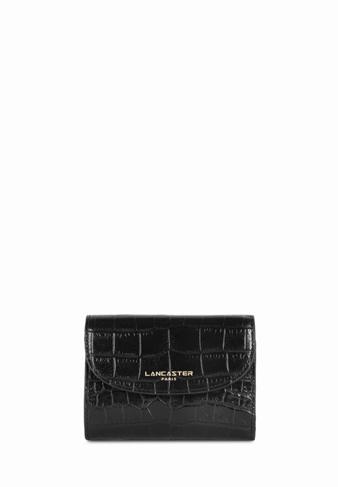 Lancaster Portefeuille Exotic croco cn NOIR