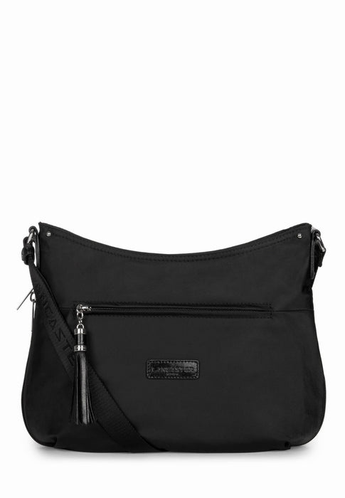 Lancaster Sac bandouliere Basic pompon NOIR