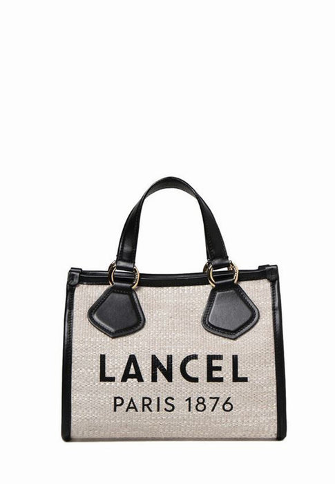 Lancel Cabas mini Summer tote 8A NATUREL NOIR