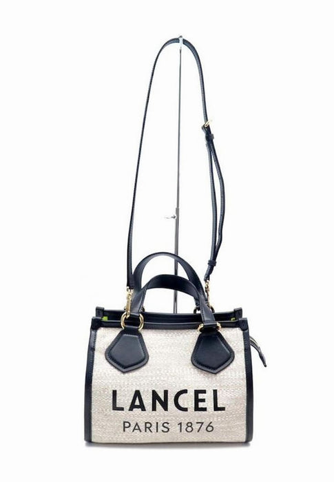 Lancel Cabas mini Summer tote 8A NATUREL NOIR