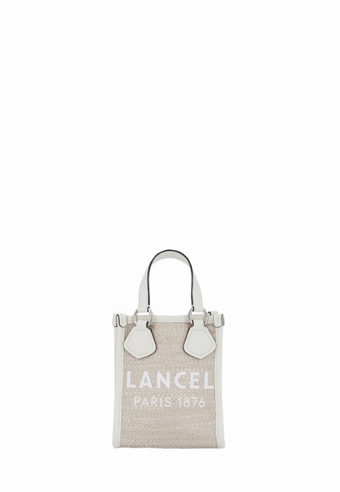 Lancel Cabas mini Summer tote 5Z NATUR BLANC