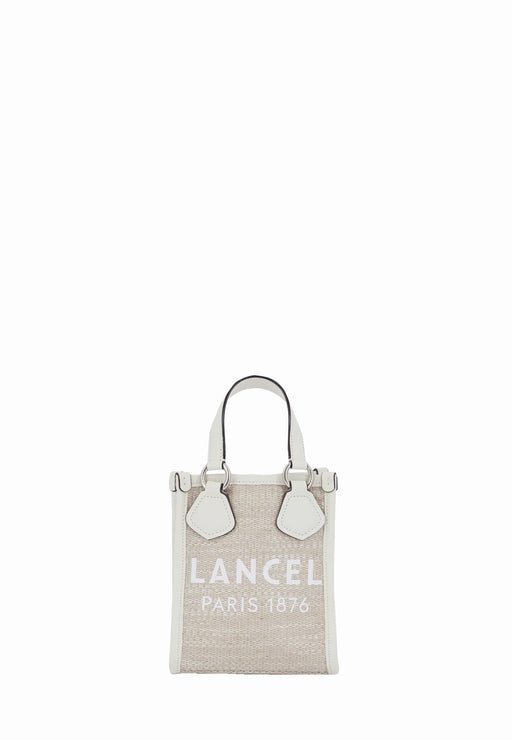 Lancel Cabas mini Summer tote 5Z NATUR BLANC