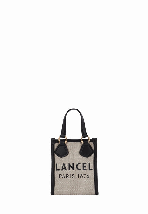 Lancel Cabas mini Summer tote 8A NATUREL NOIR